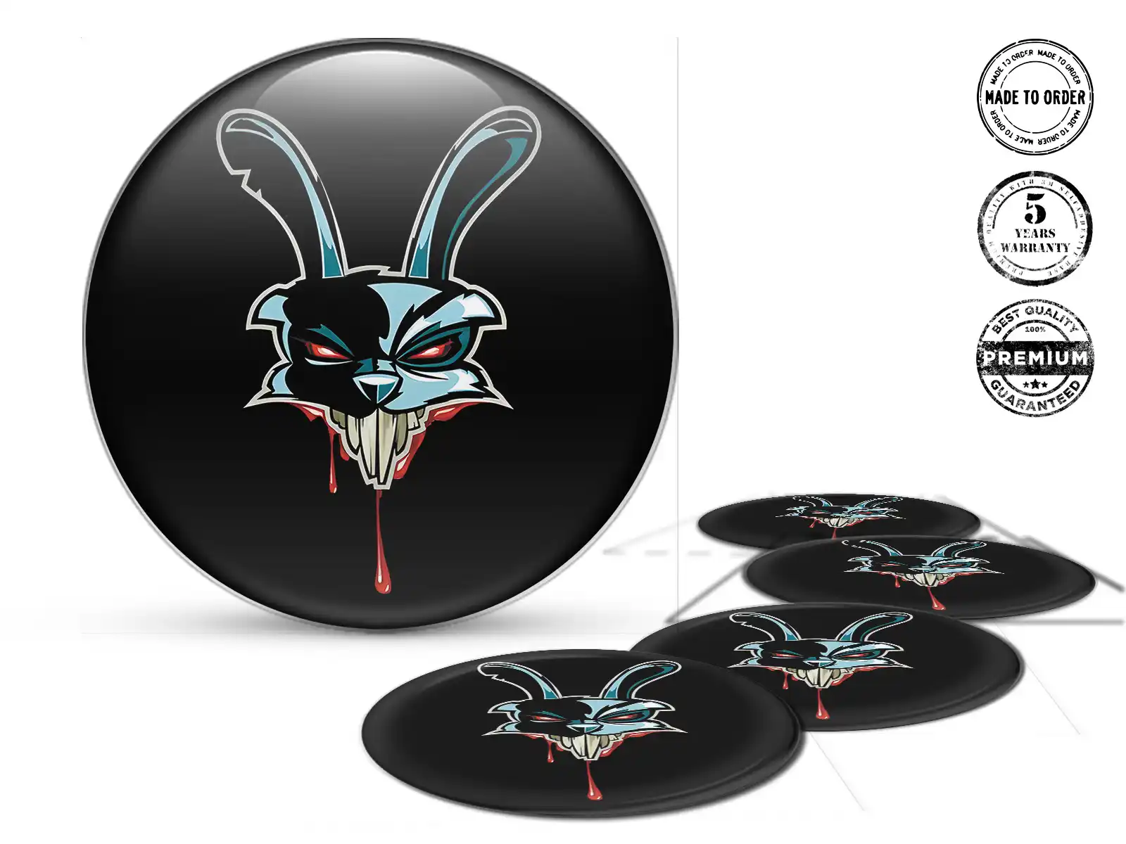 Rim Stickers Style Domed Tuning Racing Labels